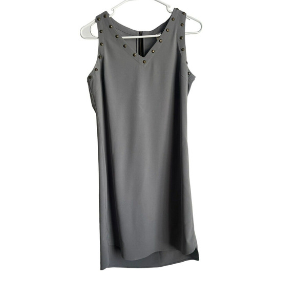 Uncle Frank Dresses & Skirts - Uncle Frank Stud Embellished Shift Dress Gray Sleeveless Size XS Careerwear